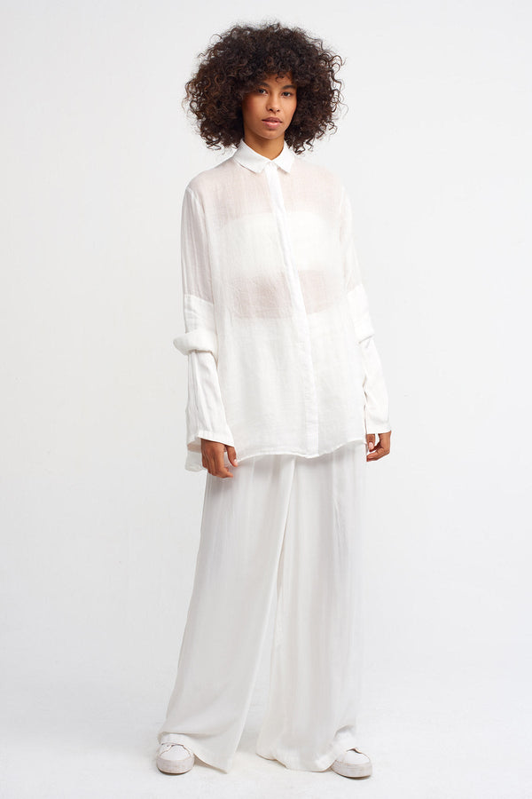 Nu Solid Relaxed Fit Shirt Off White