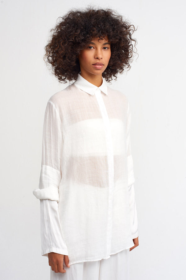 Nu Solid Relaxed Fit Shirt Off White