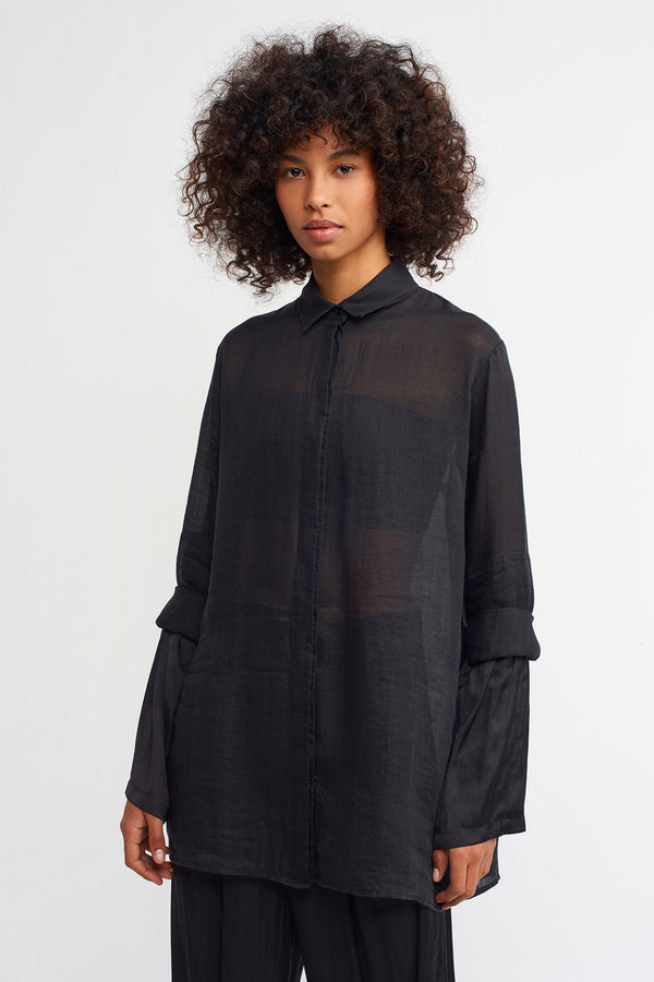 Nu Solid Relaxed Fit Shirt Black