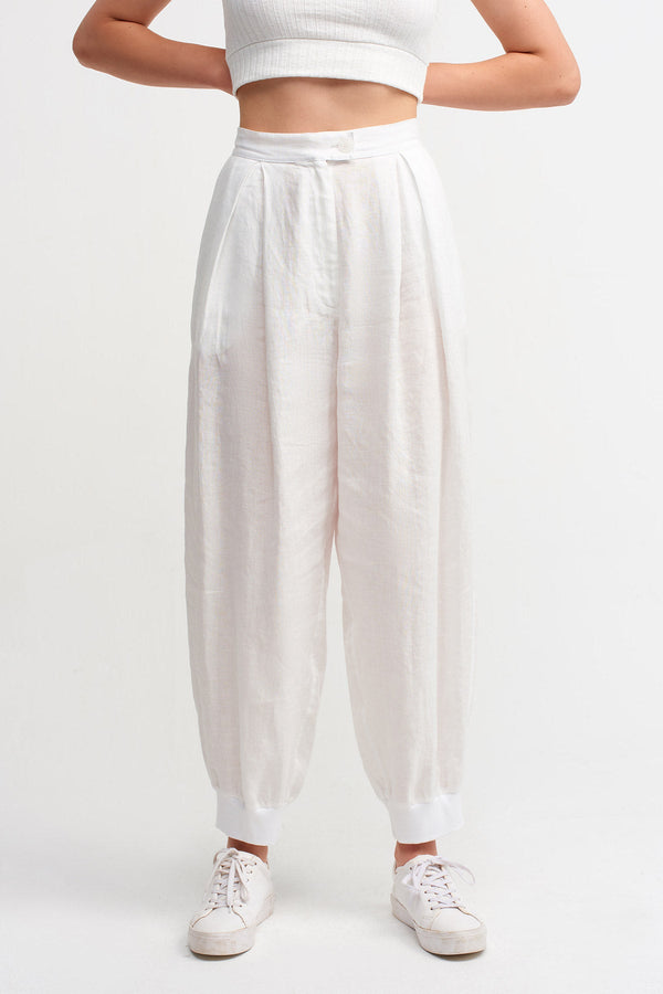 Nu High Waist Slouchy Trouser Off White