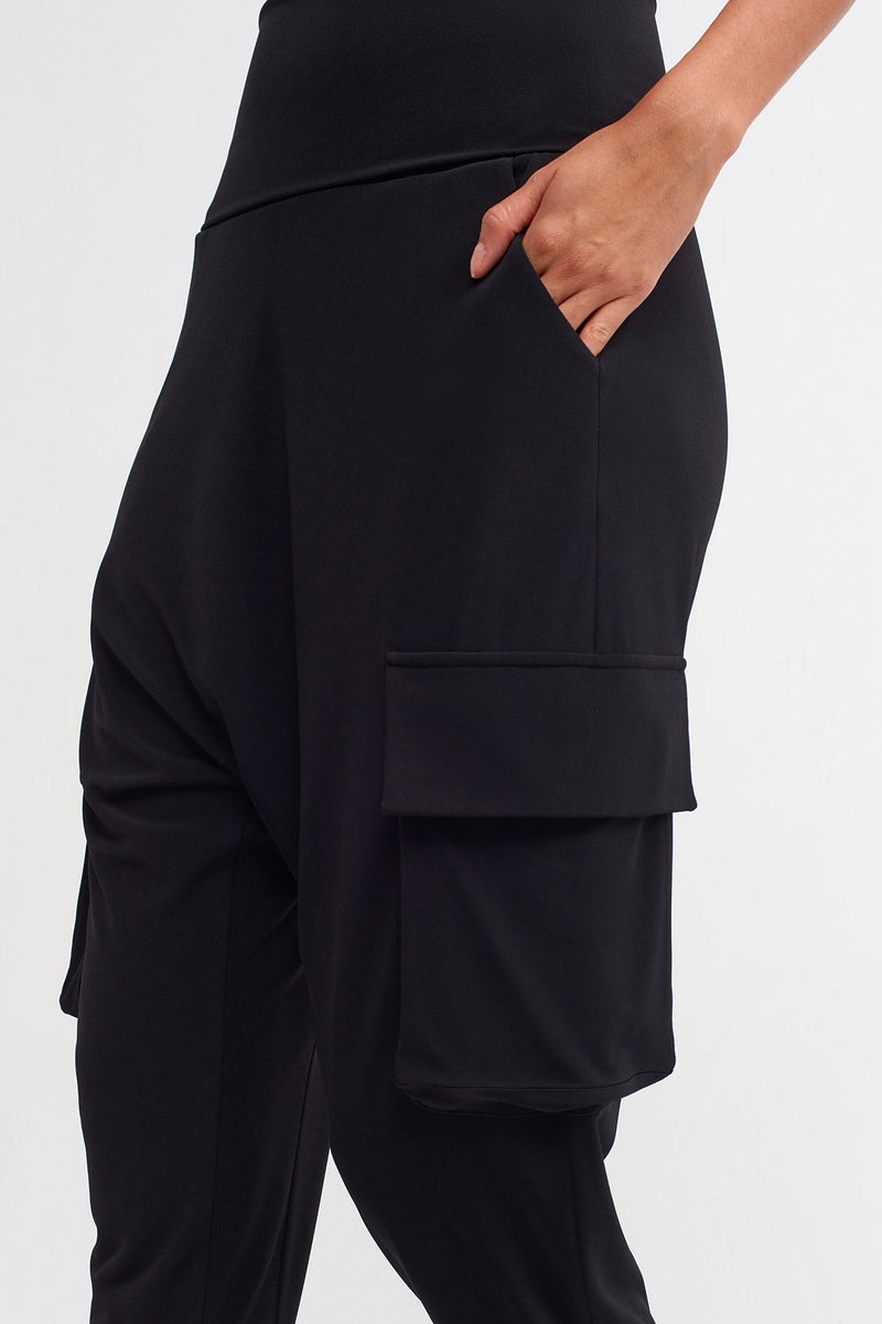 Nu Pocket Detail Harem Trouser Black