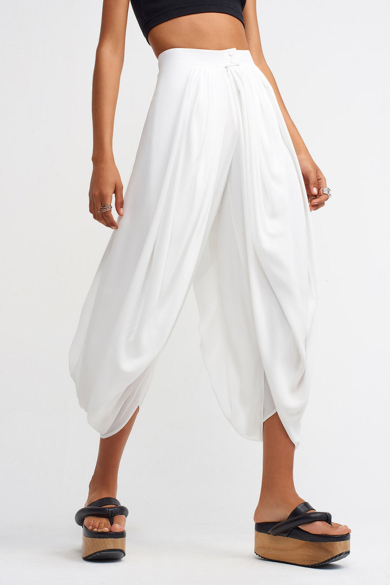 Nu Pleat Detail Trouser Off White