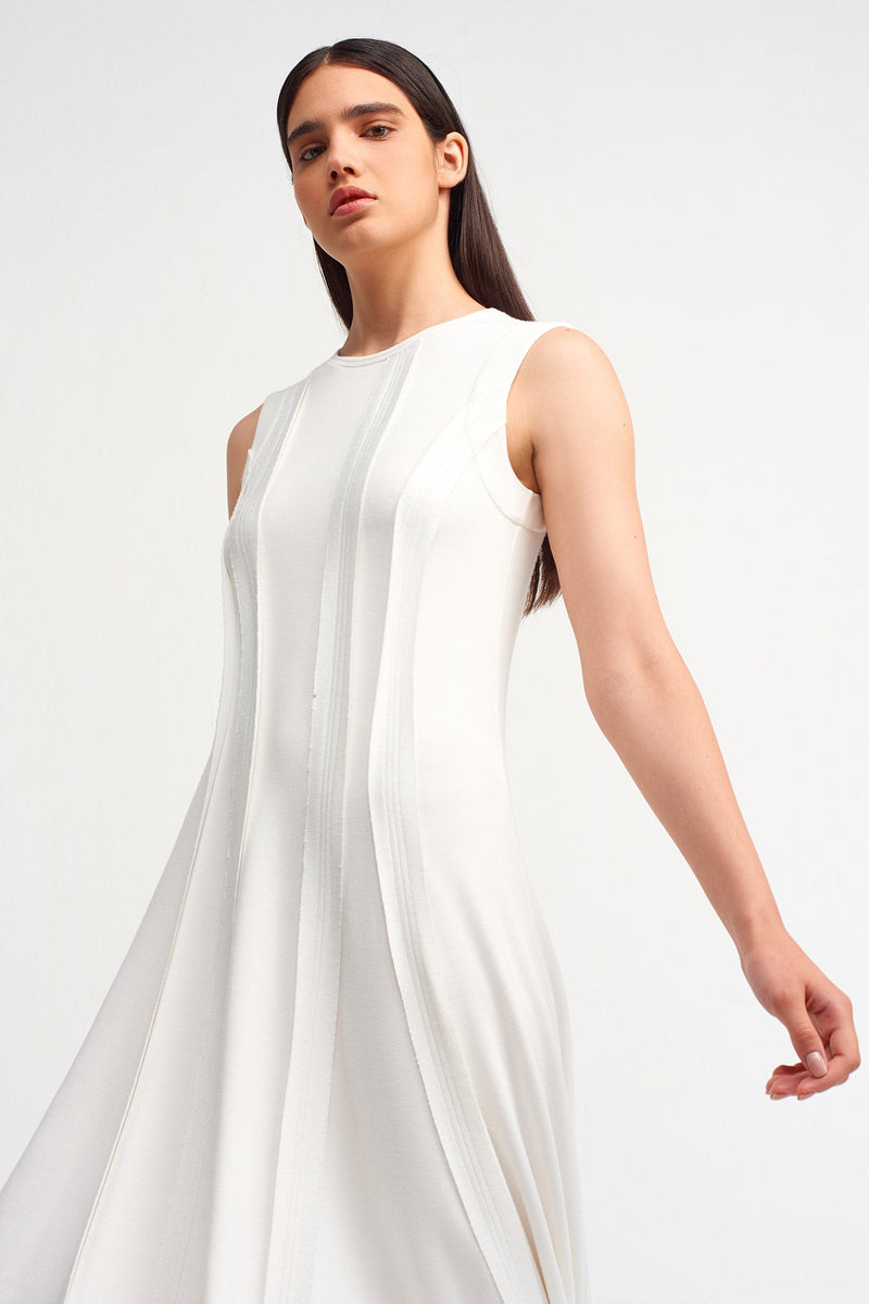 Nu Sleeveless Asymmetrical Dress Off White