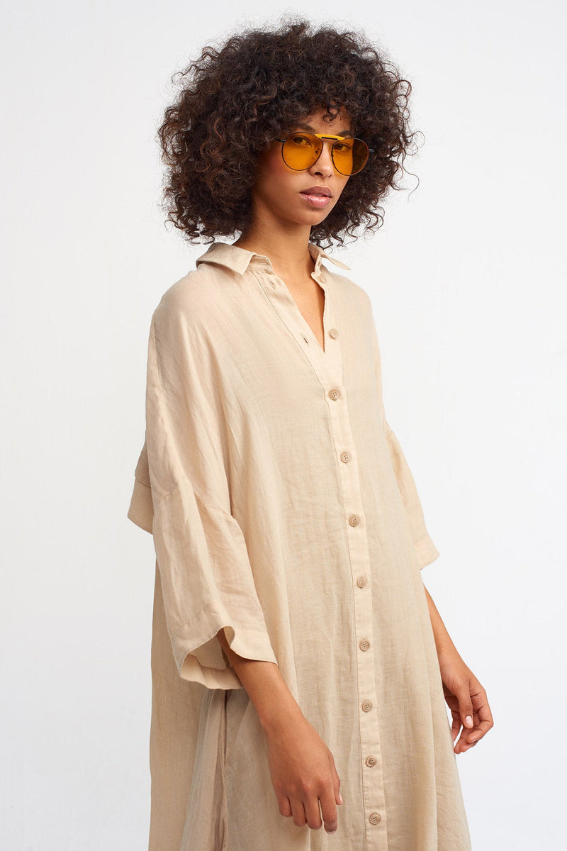 Nu Ovesized Shirt Dress Ginger