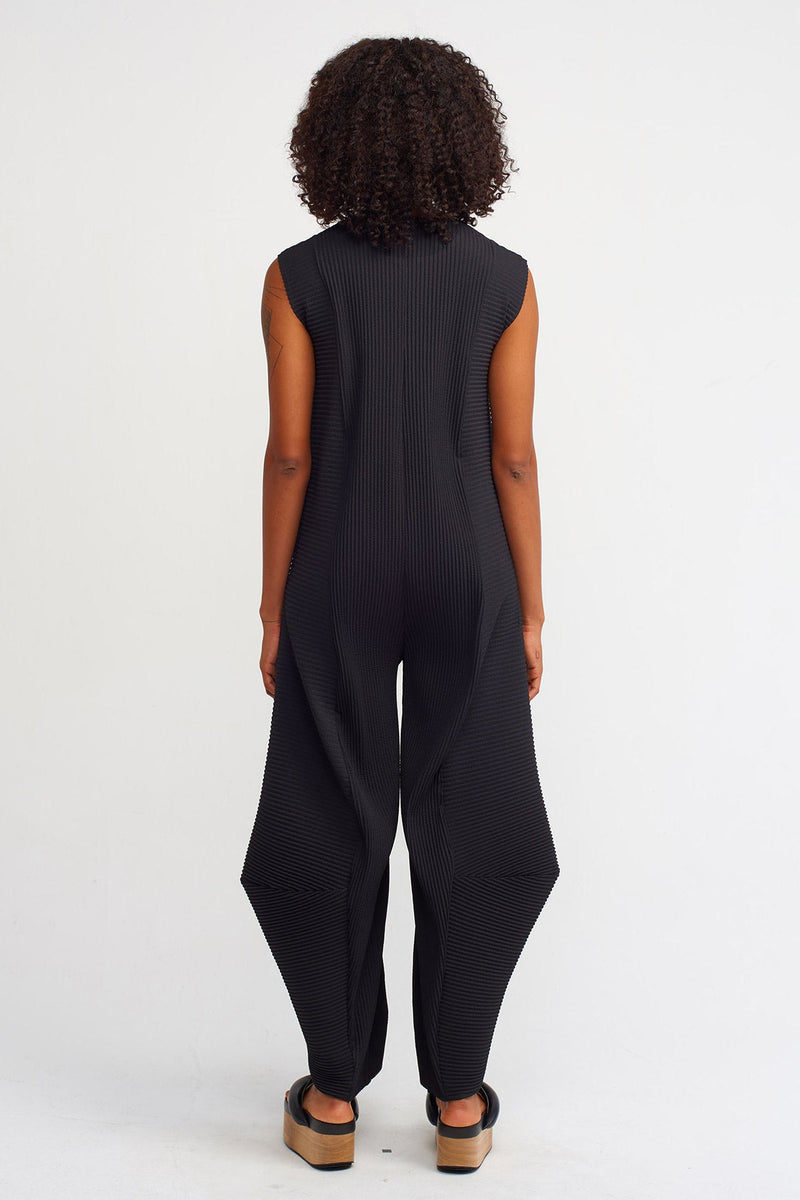 Nu Pleated Jumpsuit Black