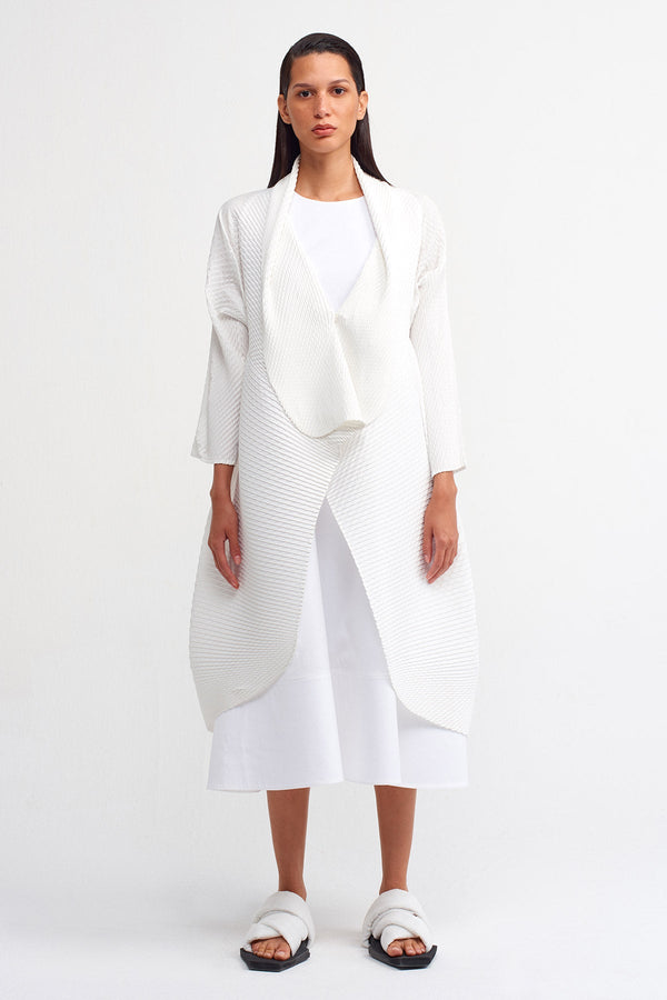 Nu Pleated Midi Outerwear Off White