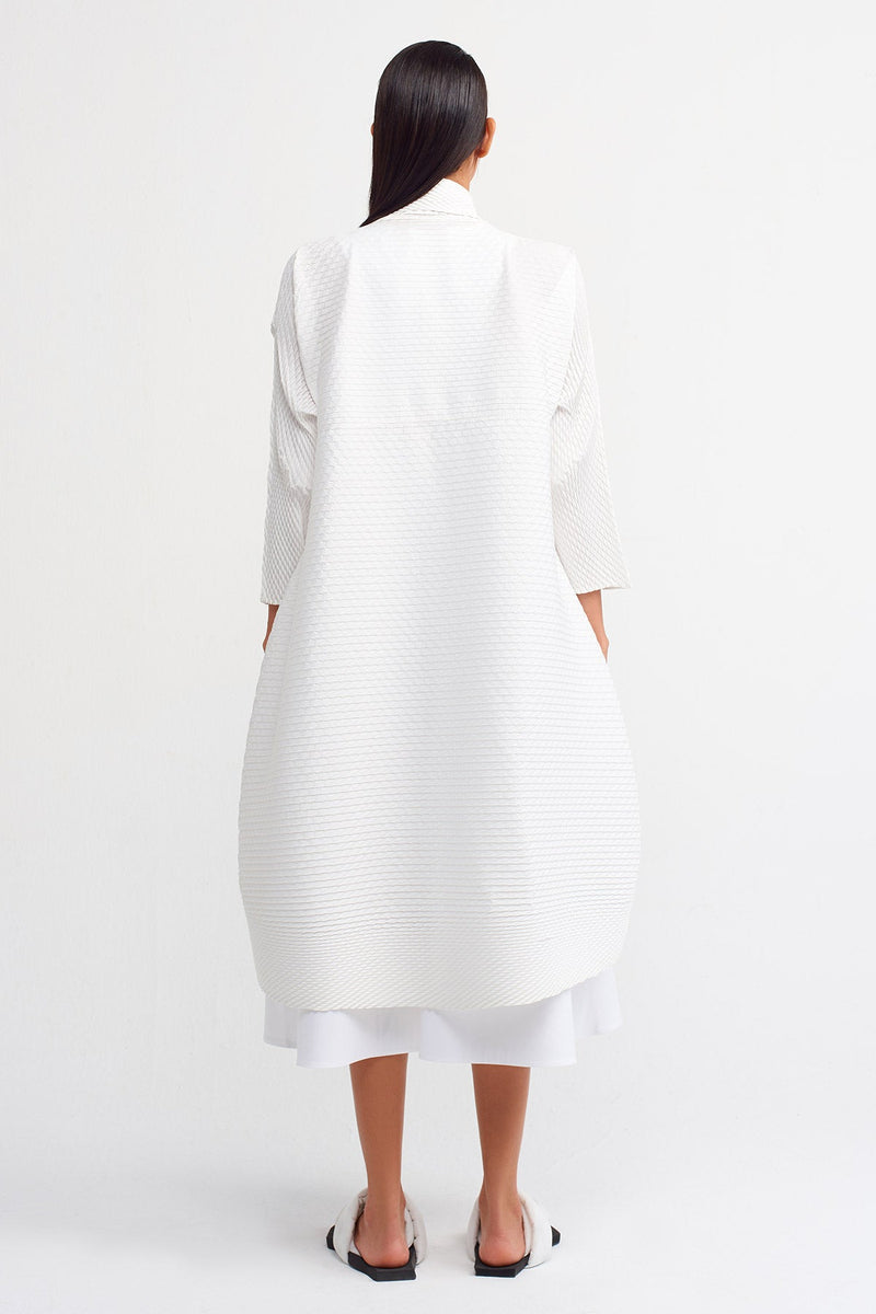 Nu Pleated Midi Outerwear Off White