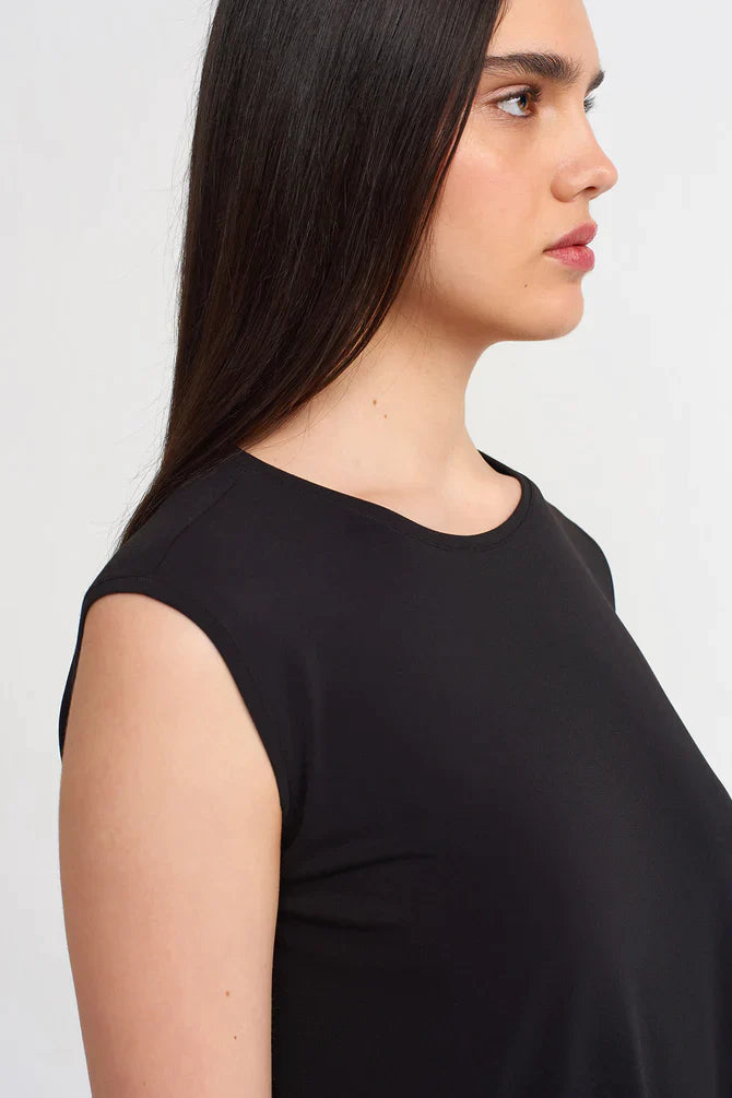 Nu Solid Sleeveless Top Black