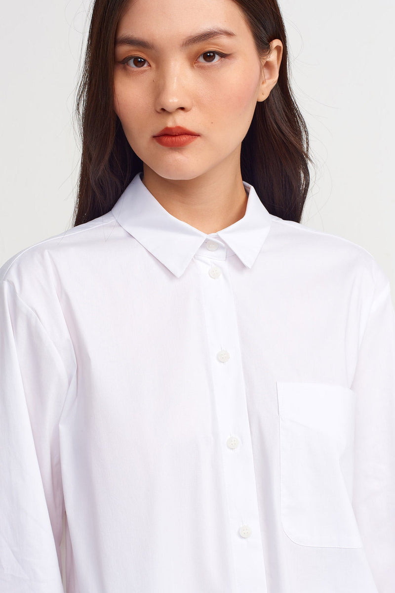 Nu Solid Long Sleeve Shirt Off White