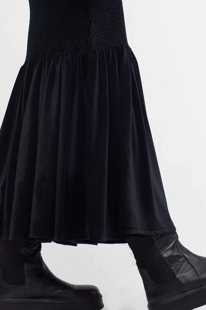 Nu Velvet Mermaid Maxi Skirt Black