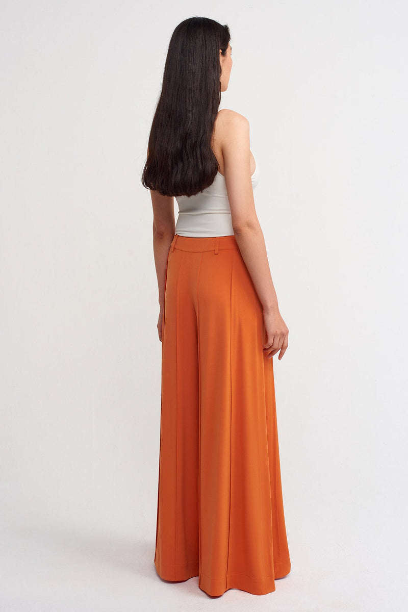 Nu High Waist Loose Fit Trousers Amber