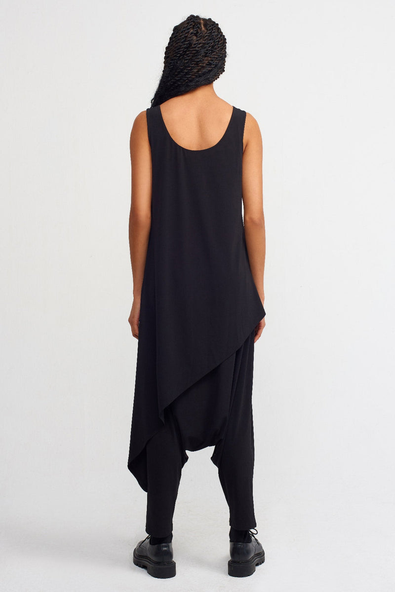 Nu Solid Strap Sleeveless Jumpsuit Black