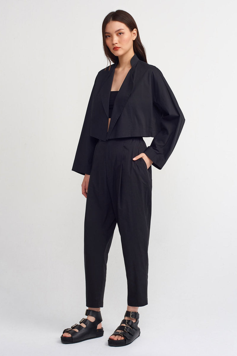 Nu Solid Kimono Outerwear Black