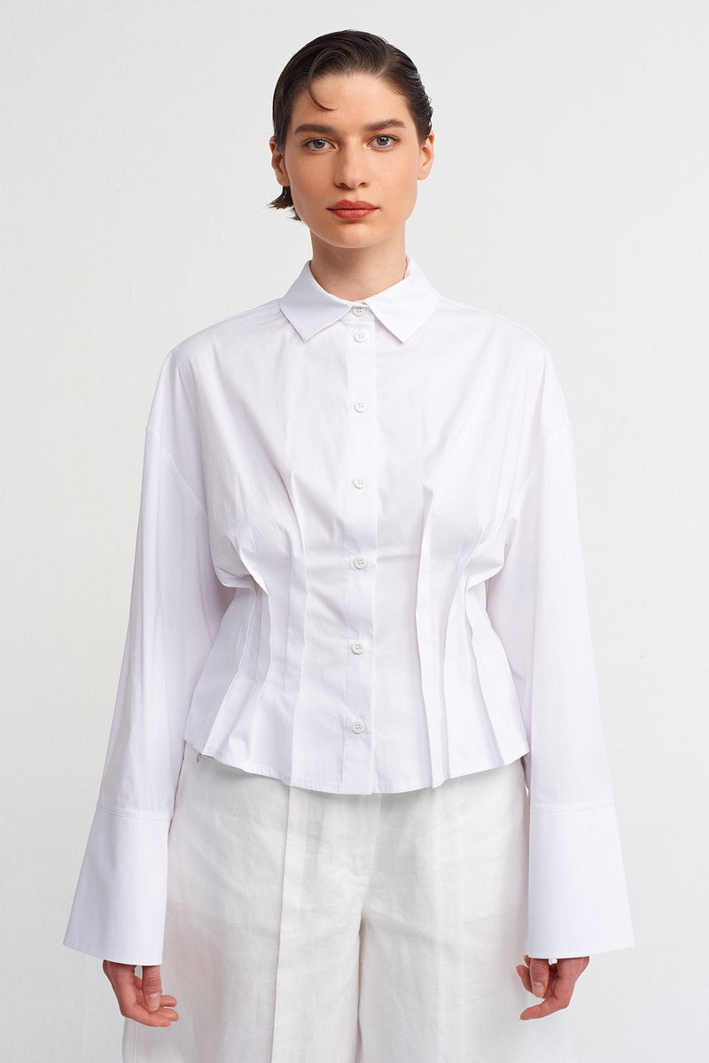 Nu Corset Shirt Off White