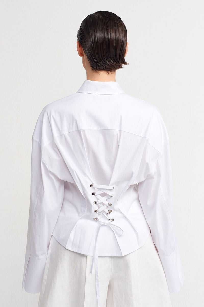 Nu Corset Shirt Off White