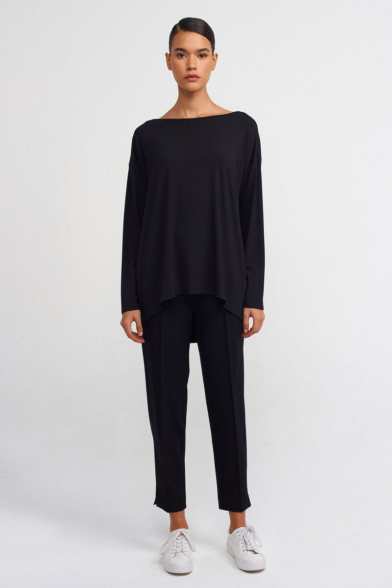 Nu Long Sleeve Lounge Shirt Black