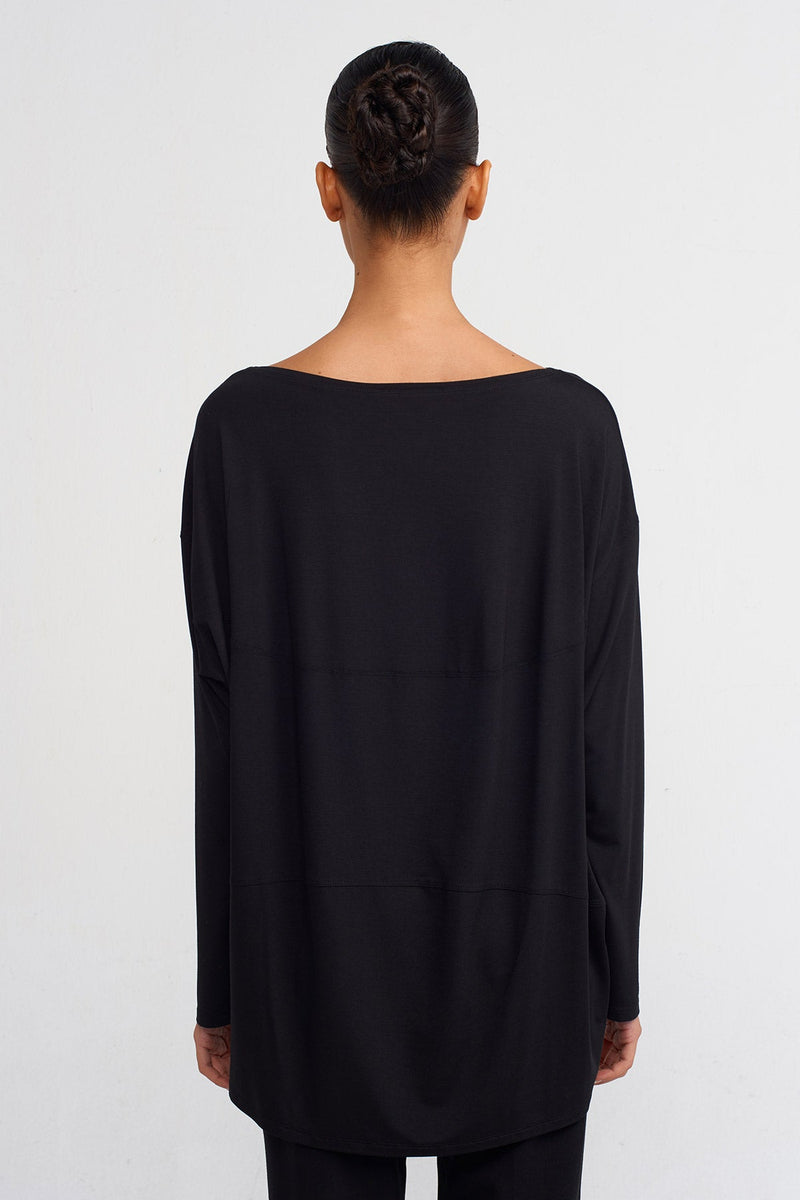 Nu Long Sleeve Lounge Shirt Black