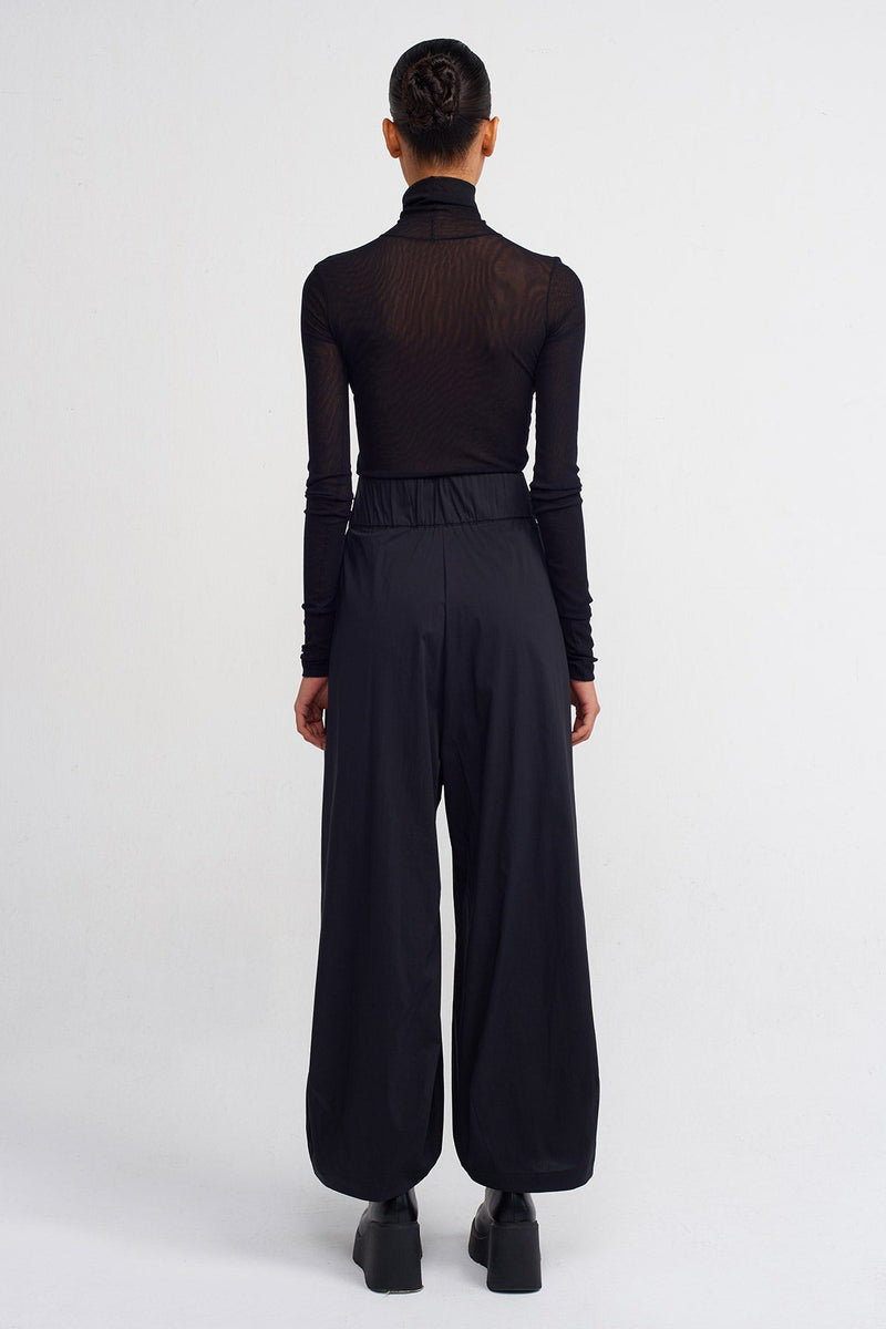 Nu Poplin Harem Trousers Black