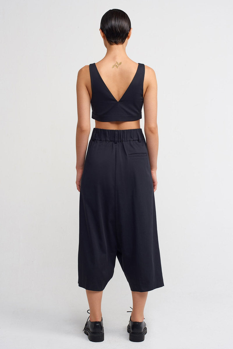 Nu Wrap Midi Harem Pants Black