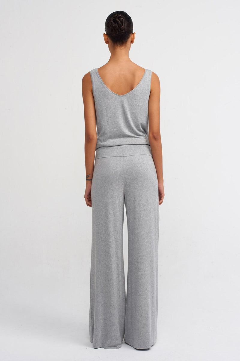 Nu High Waist Lounge Pants Grey Melange