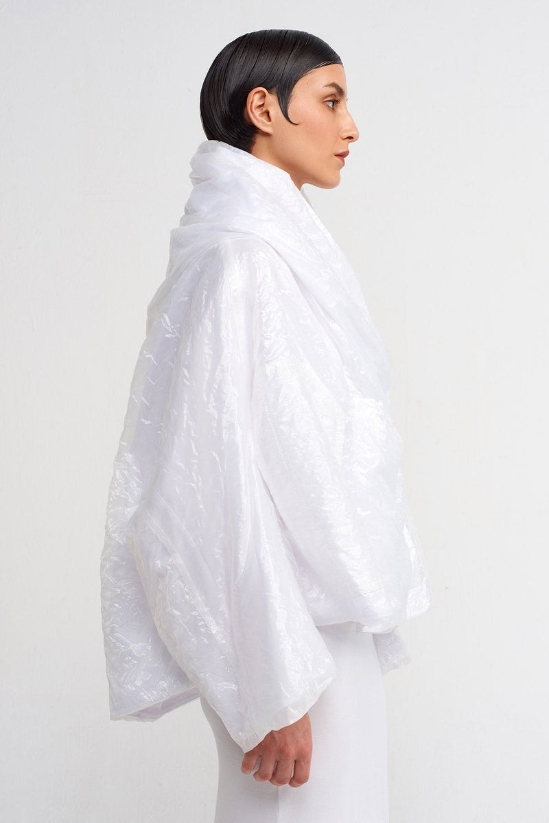 Nu Hooded Short Jacket Off White