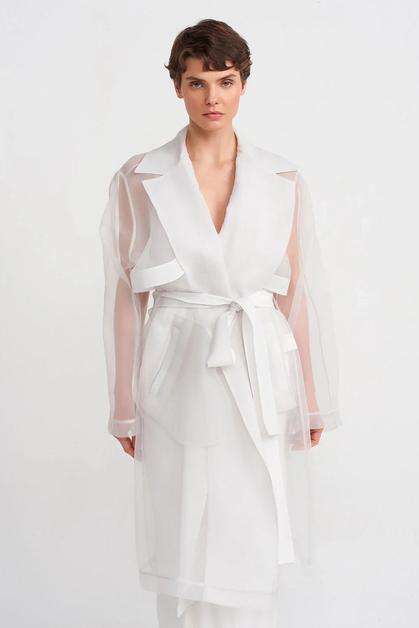 Nu Organza Trench Jacket Ice