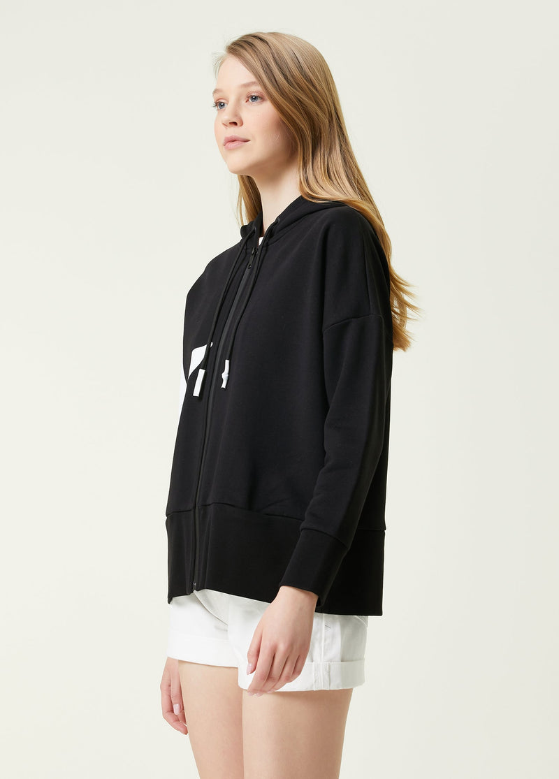 Beymen Club Hoodie Contrast Logo Sweatshirt Black